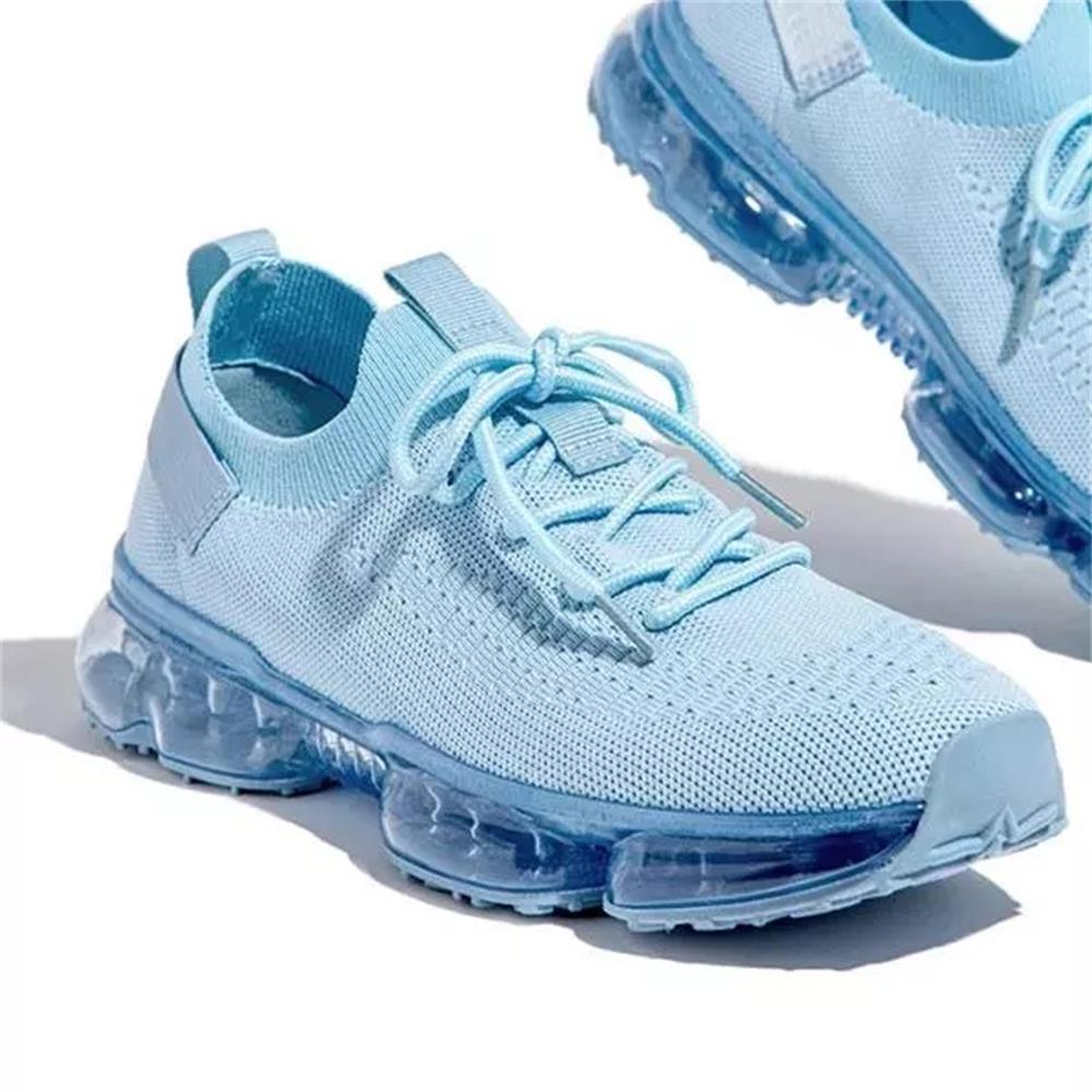 Women’s Breathable Air Cushion Sneakers – Lightweight Lace-Up Walking & Running Shoes