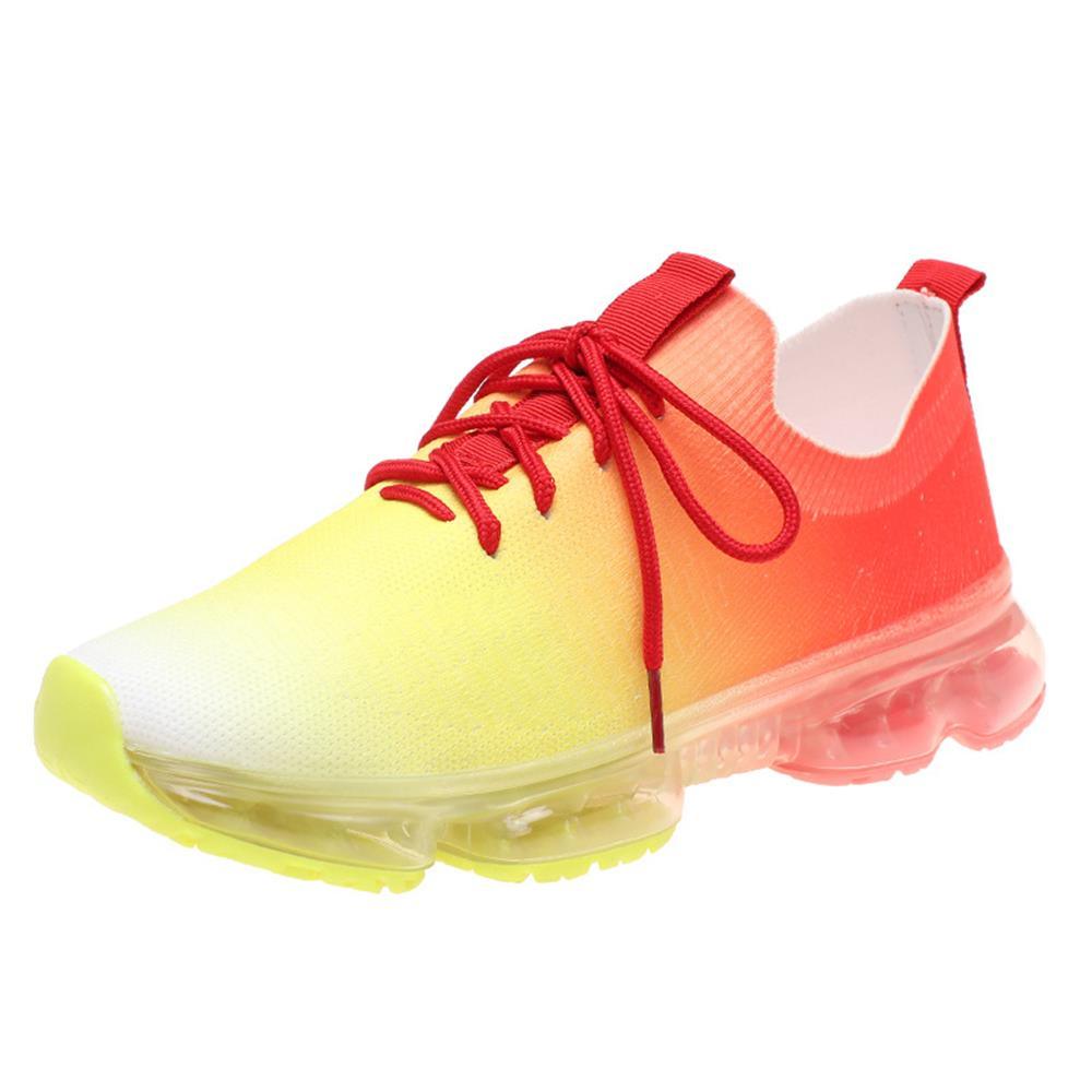 Women’s Breathable Air Cushion Sneakers – Lightweight Lace-Up Walking & Running Shoes