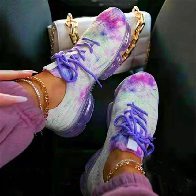👟 Women's Breathable Air Cushion Sneakers – Lightweight Lace-Up Walking & Running Shoes