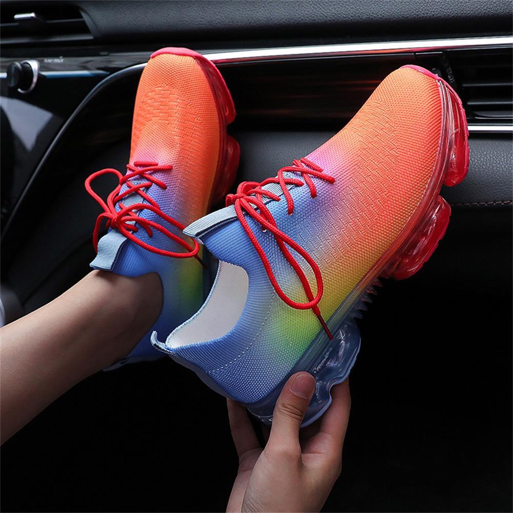 Women’s Breathable Air Cushion Sneakers – Lightweight Lace-Up Walking & Running Shoes
